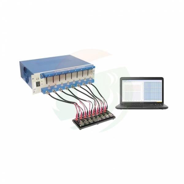 8 Channel Battery Analyzer (0.002-1mA, up to 5V) with Laptop & Software for R&D Battery Materials