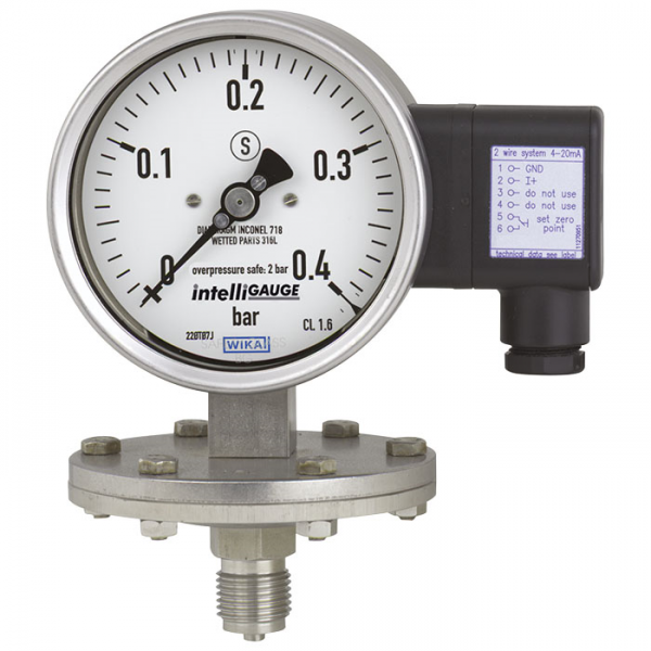 Pressure gauges with output signal