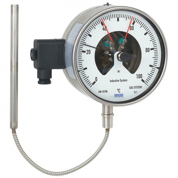 Thermometers with switch contacts